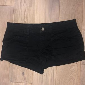 Black jean shorts
